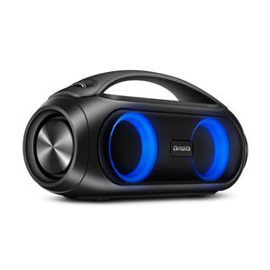 Boombox Aiwa AWS-BBS-02, Bluetooth, Luzes Multicores com Alça