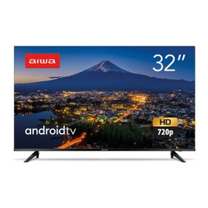 Smart TV Aiwa 32” Android, HD, Comando de voz, Dolby Áudio, HDR10 - AWS-TV-32-BL-02-A