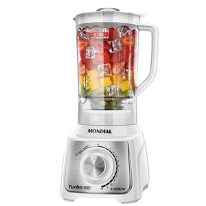 Liquidificador Turbo Mondial Branco/Inox L-1200 WI